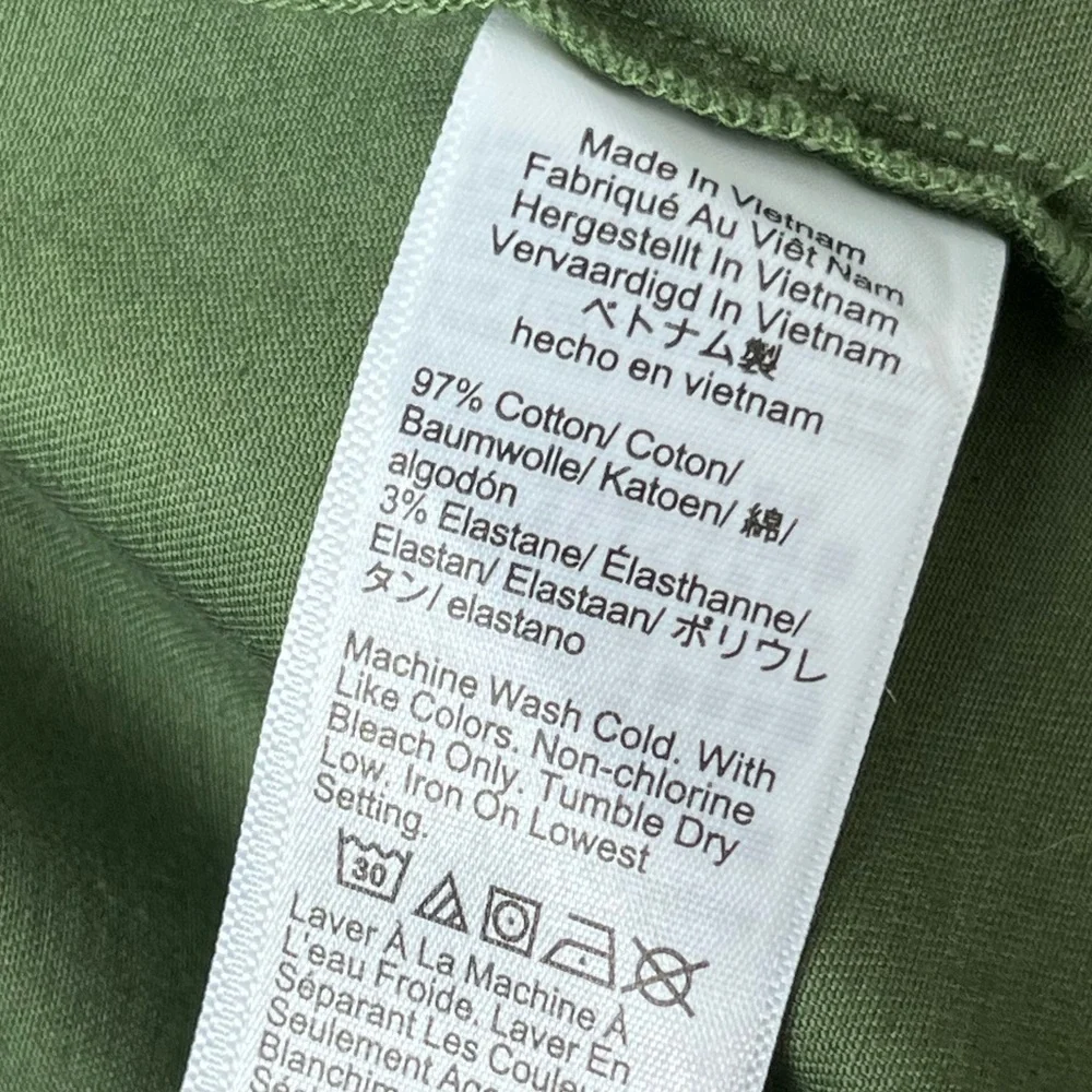 J. Crew Gamine Utility Sz 00 Stretch Twill Shirt Dress